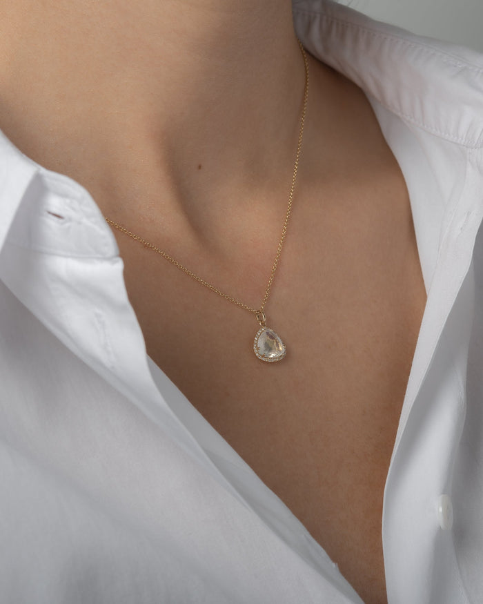 Diamond Moonstone Pendant, photo 3