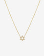 Collar de estrella de David abierta con diamantes en oro de 14K, foto 1