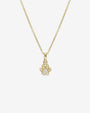 14K Gold Pave Diamond Paw Necklace, photo 1