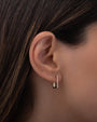 Diamond Rectangle Huggie Earrings, photo 2