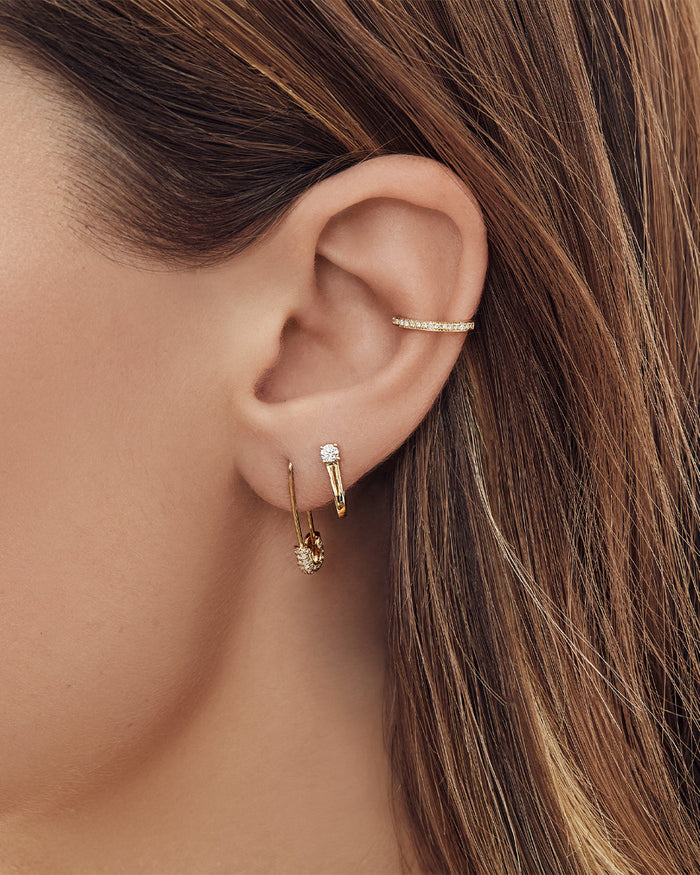 14K Gold Diamond Ear Cuff, photo 5