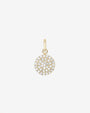 Dije de disco pequeño de diamantes en pavé en oro de 14K, foto 1