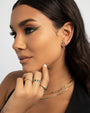14K Gold Pave Diamond Snake Huggie Earrings, photo 5