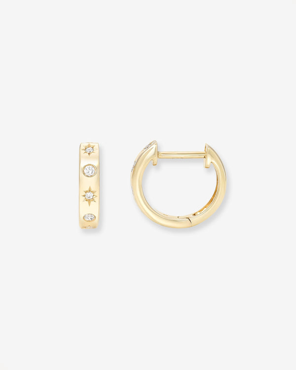 Diamond Starburst Huggie Earrings, photo 1