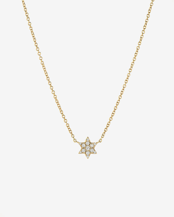 14K Gold Diamond Star of David Necklace, photo 1