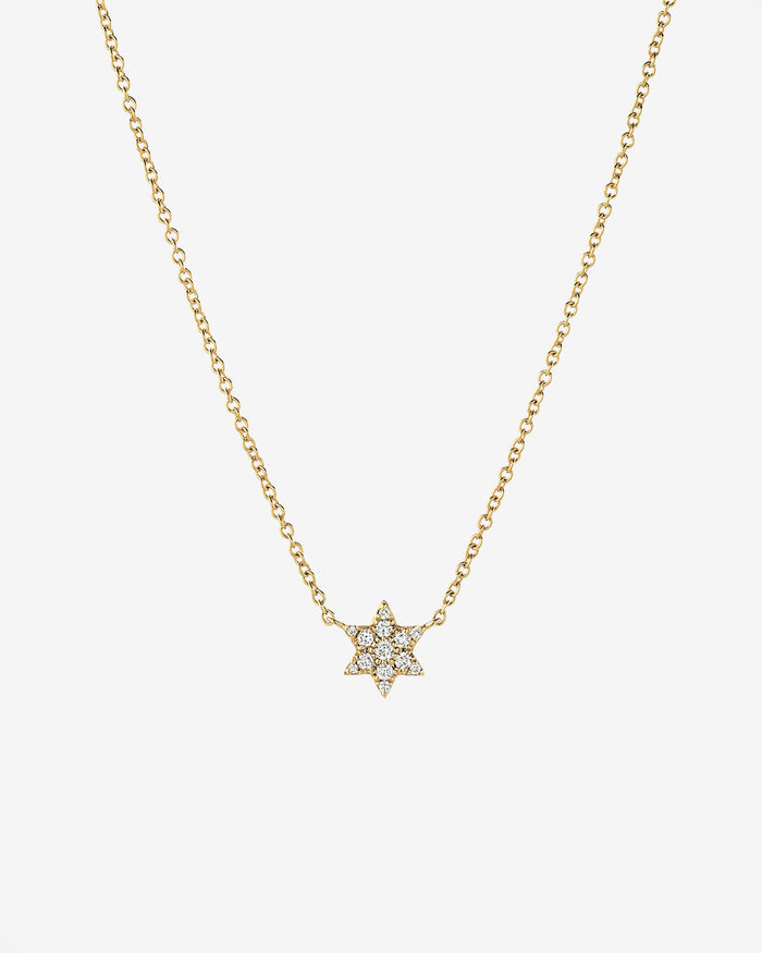 14K Gold Diamond Star of David Necklace, photo 1
