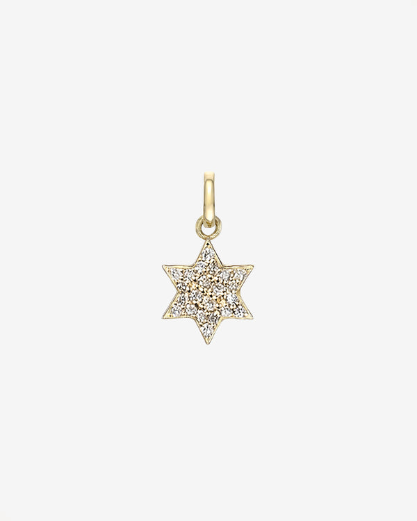 14K Gold Diamond Star of David Pendant, photo 1