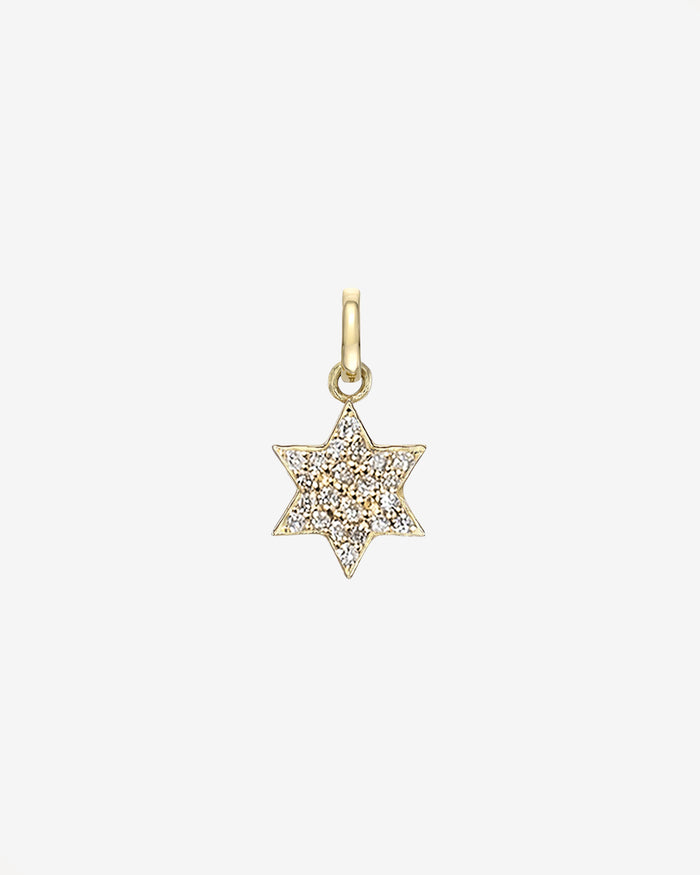 14K Gold Diamond Star of David Pendant, photo 1