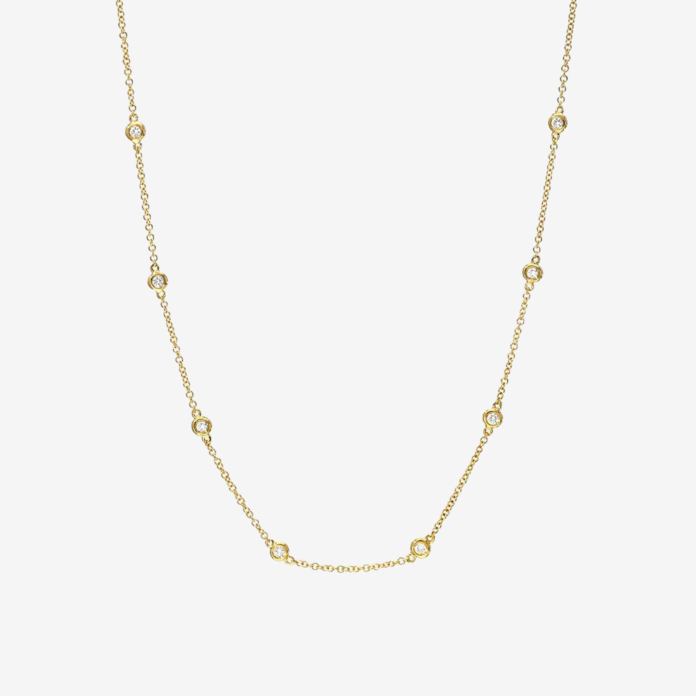 Collar de estaciones con diamantes en oro de 14K, foto 1