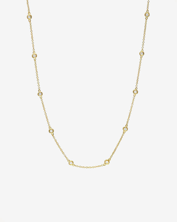 Collar de estaciones con diamantes en oro de 14K, foto 1