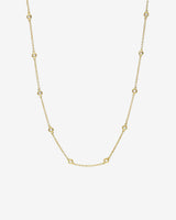 Collar de estaciones con diamantes en oro de 14K