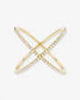 Anillo X de diamantes en oro de 14K, foto 1