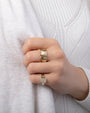 14K Gold Pave Diamond Signet Ring, photo 6