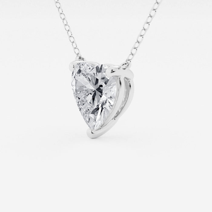 Dije con diamante en forma de corazón cultivado en laboratorio de 2.00 CTW en oro de 14K, foto 3