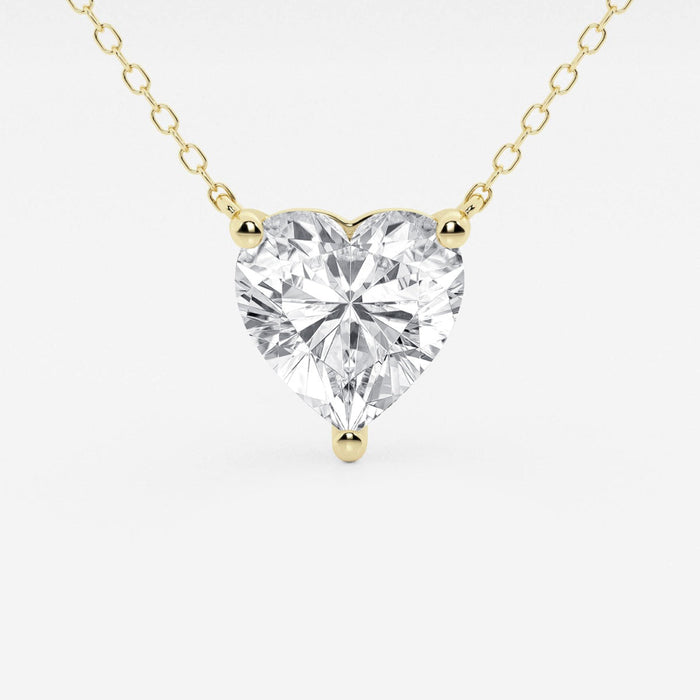 Dije con diamante en forma de corazón cultivado en laboratorio de 2.00 CTW en oro de 14K, foto 2