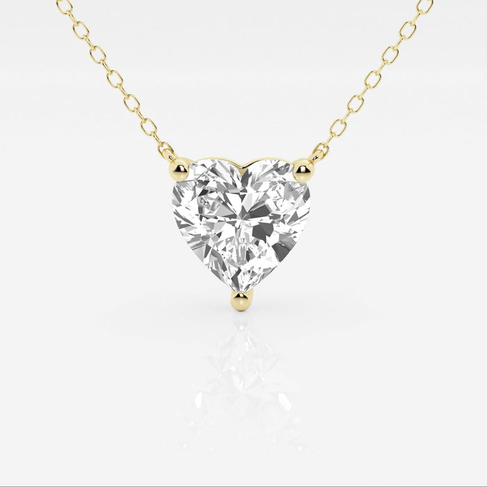 Dije con diamante en forma de corazón cultivado en laboratorio de 2.00 CTW en oro de 14K, foto 11