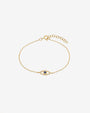 Pulsera con ojo turco de diamantes y zafiro en oro de 14K, foto 1