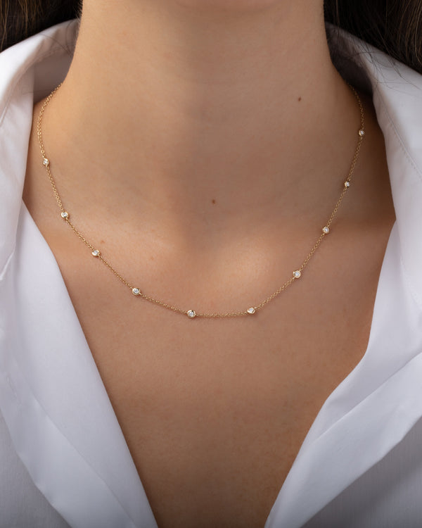 Collar de estaciones con diamantes en oro de 14K, foto 2