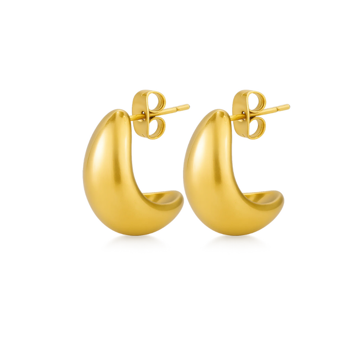 Dome Huggie Teardrop Earrings, photo 1