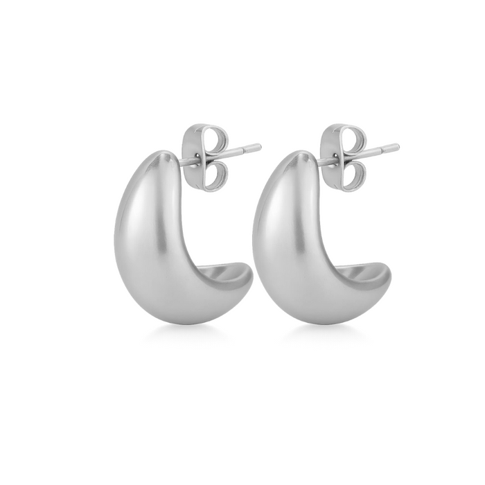 Dome Huggie Teardrop Earrings, photo 3