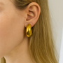 Dome Huggie Teardrop Earrings, photo 2