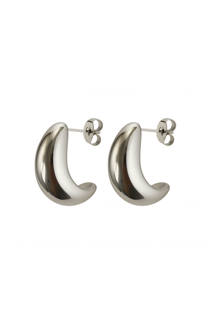 Dome Huggie Teardrop Earrings, photo 5