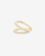 14K Gold Double Row Diamond Ear Cuff, photo 1