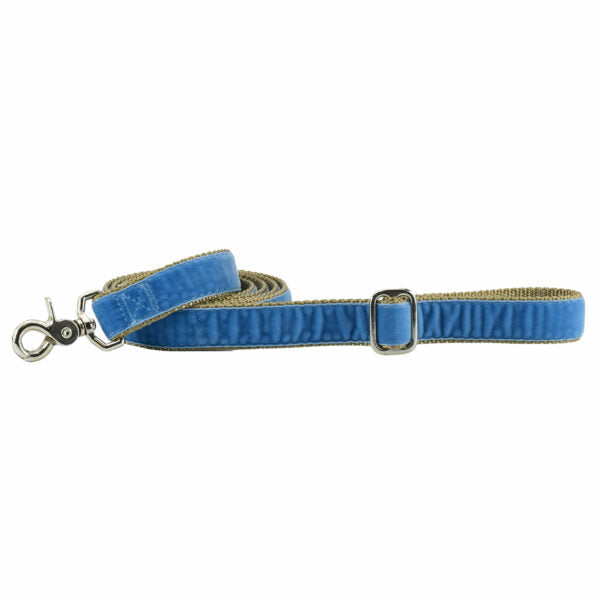 Dusty Blue Swiss Velvet Leash, photo 3