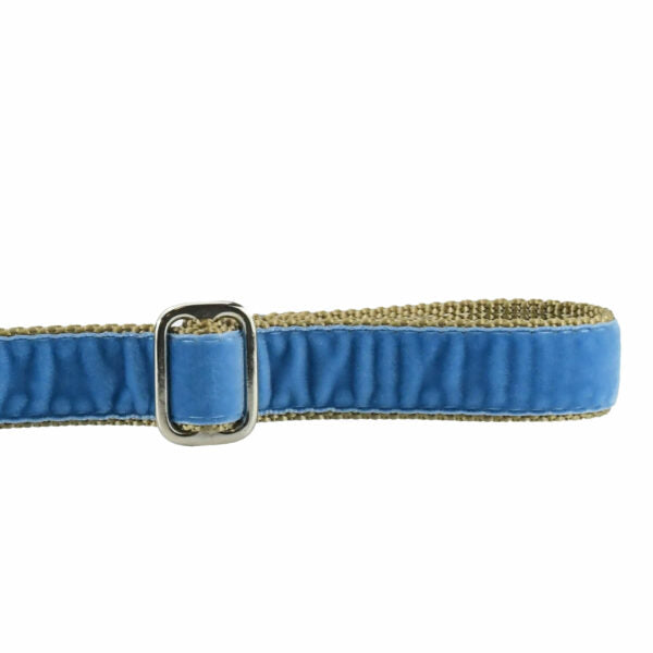 Dusty Blue Swiss Velvet Leash, photo 2
