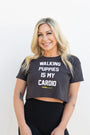 Walking Puppies is My Cardio Crop Tee