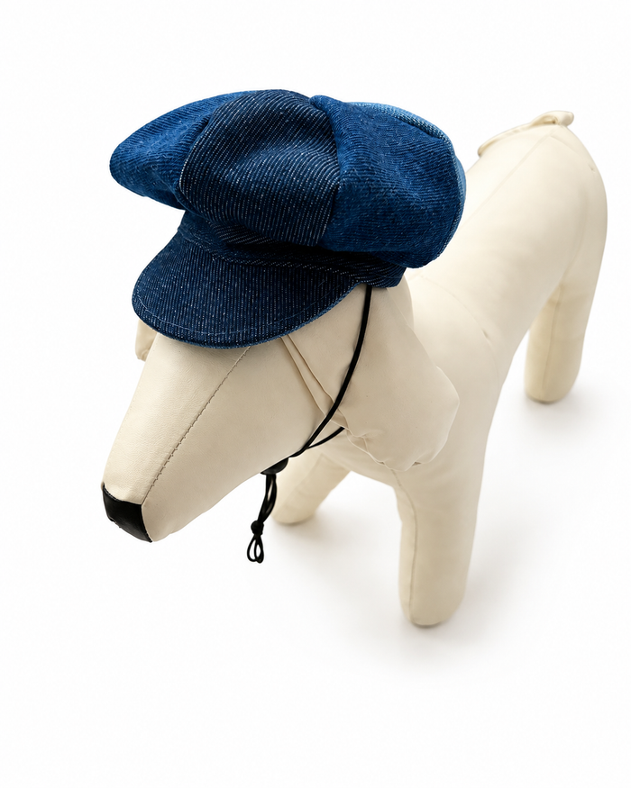 Gorra newsboy de mezclilla para perro, foto 5