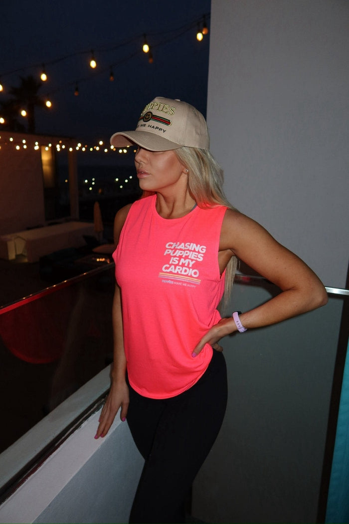 Chasing Puppies is My Cardio Women's Sleeveless Tank
