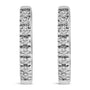 Aretes de aro Huggie con diamantes de 1/5 ct. p.t. en oro de 14K, foto 5