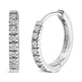Aretes de aro Huggie con diamantes de 1/5 ct. p.t. en oro de 14K, foto 2