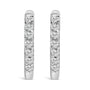 Aretes de aro Huggie de doble cara con diamantes de 1/4 ct. p.t. en oro de 10K, foto 2