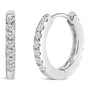 Aretes de aro Huggie de doble cara con diamantes de 1/4 ct. p.t. en oro de 10K, foto 5