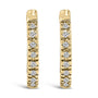 Aretes de aro Huggie con diamantes de 1/5 ct. p.t. en oro de 14K, foto 4
