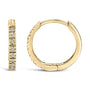Aretes de aro Huggie con diamantes de 1/5 ct. p.t. en oro de 14K, foto 10