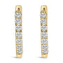 Aretes de aro Huggie de doble cara con diamantes de 1/4 ct. p.t. en oro de 10K, foto 1