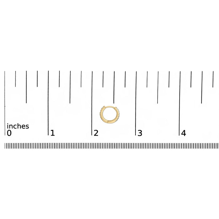 Aretes de aro Huggie de doble cara con diamantes de 1/4 ct. p.t. en oro de 10K, foto 13