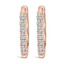 Aretes de aro Huggie de doble cara con diamantes de 1/4 ct. p.t. en oro de 10K, foto 3