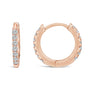 Aretes de aro Huggie de doble cara con diamantes de 1/4 ct. p.t. en oro de 10K, foto 12