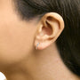 Aretes de aro Huggie de doble cara con diamantes de 1/4 ct. p.t. en oro de 10K, foto 9