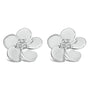 Aretes de botón de pétalos de flor con diamantes cultivados en laboratorio de 1/3 ct. p.t. en oro de 10K, foto 2