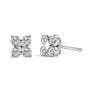 Aretes de botón de copo de nieve con diamantes cultivados en laboratorio de 1/2 ct. p.t. en oro de 10K, foto 4
