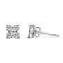 Aretes de botón de copo de nieve con diamantes cultivados en laboratorio de 1/2 ct. p.t. en oro de 10K, foto 8