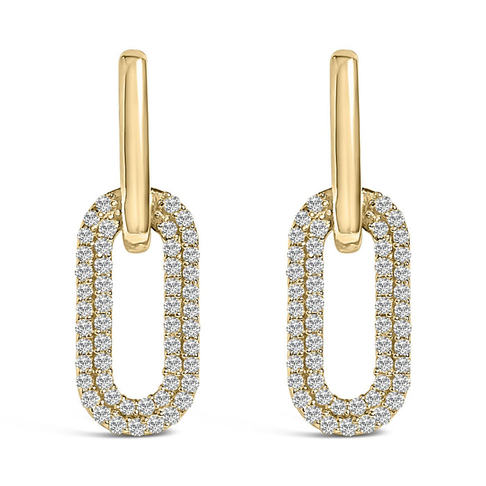 1/2 Ct. T.W. Lab-Grown Diamond Dangling Paperclip Drop Earrings in 10K Gold, photo 1