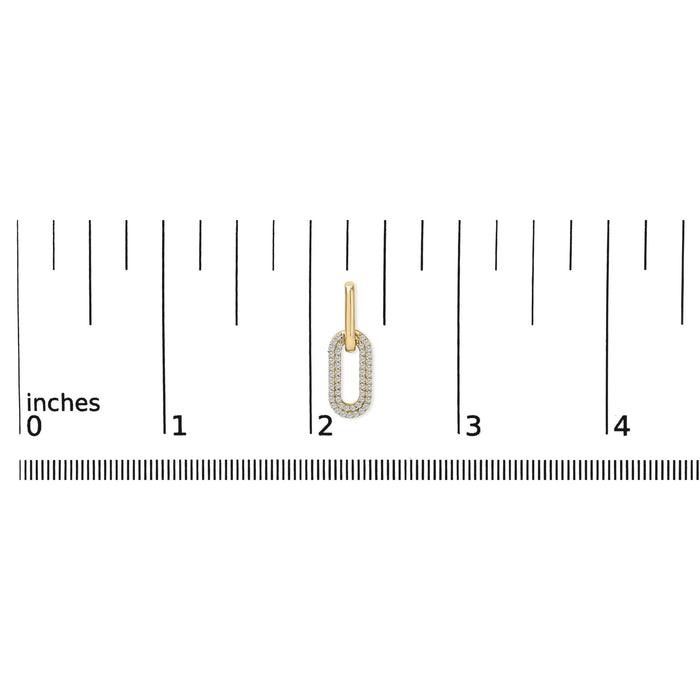1/2 Ct. T.W. Lab-Grown Diamond Dangling Paperclip Drop Earrings in 10K Gold, photo 9