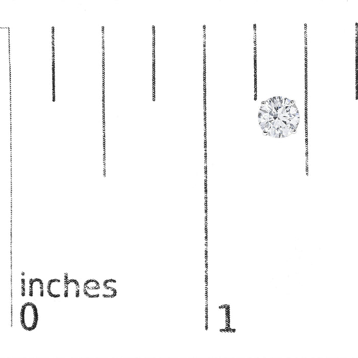 Round Lab-Grown Diamond Solitaire Stud Earrings with Push Backs in 14K Gold