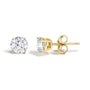 Round Lab-Grown Diamond Solitaire Stud Earrings with Push Backs in 14K Gold, photo 35
